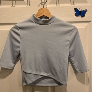 Forever 21 Sky Blue Crop Top